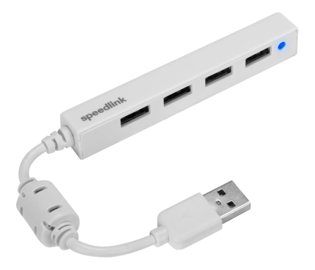 SPEEDLINK SNAPPY SLIM USB Hub, 4x USB 2.0 biały SL-140000-WE - 691098 - zdjęcie